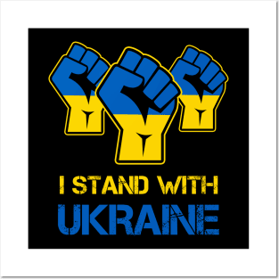 I Stand with Ukraine Protest Fist Posters and Art